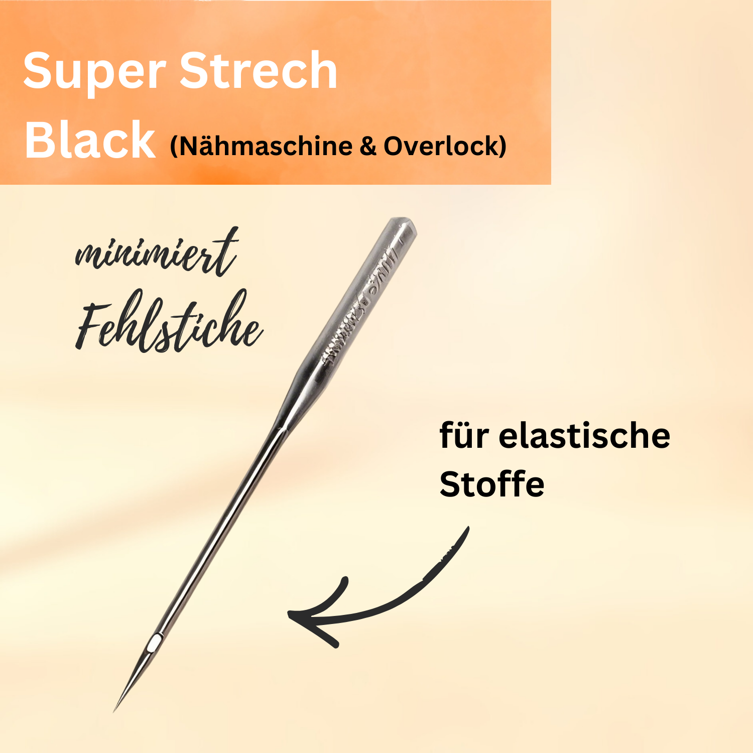 Feiyue Black Super Stretch-Nadeln – 5er Pack, 75 er Stärke