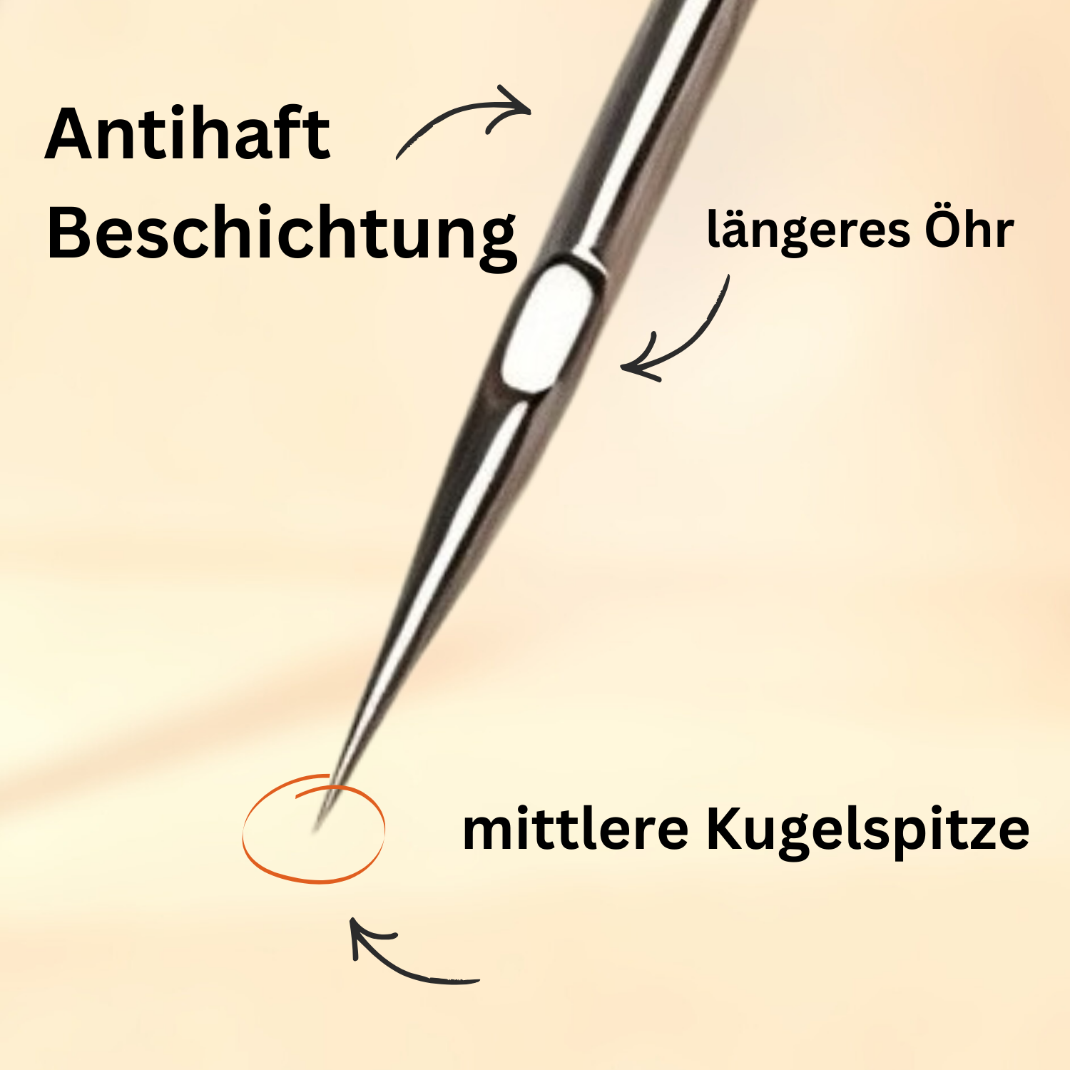 Feiyue Black Super Stretch-Nadeln – 5er Pack, 75 er Stärke