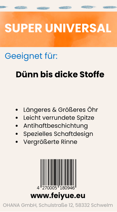 Feiyue Super Universal black-Nadeln – 5er Pack 80er Stärke