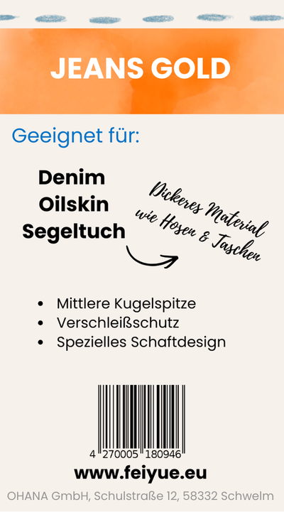 Feiyue Gold Super Jeans-Nadeln – 5er Pack, 90 er Stärke